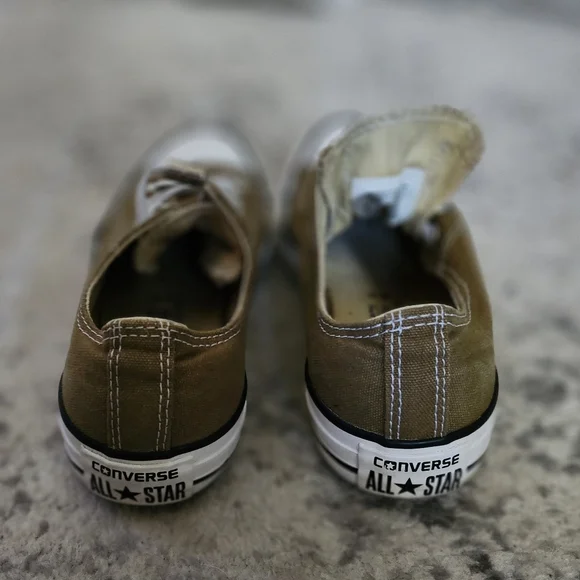 Olive Green Converse Sneakers - Picture 4 of 6